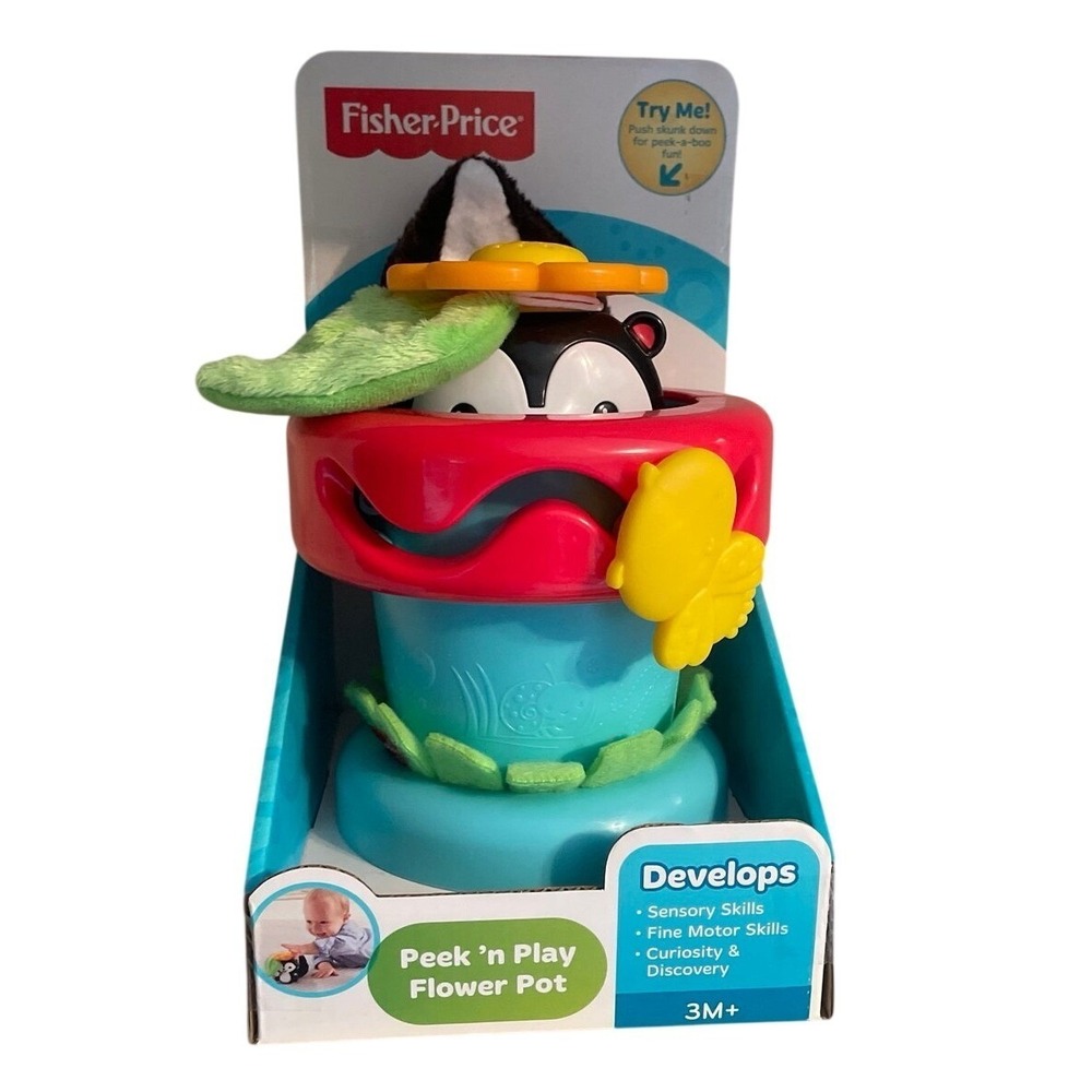 Fisher-Price Peek n Play Flower Pot Infant Sensory Toy GMB45 3M+ New